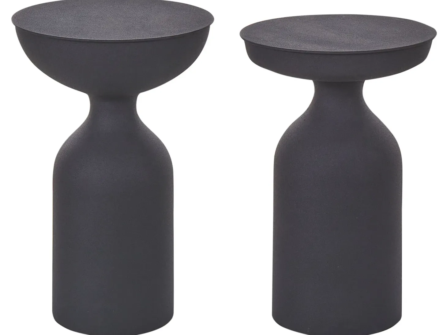 Sæt med 2 sideborde COTA/TENJO Metal Sort