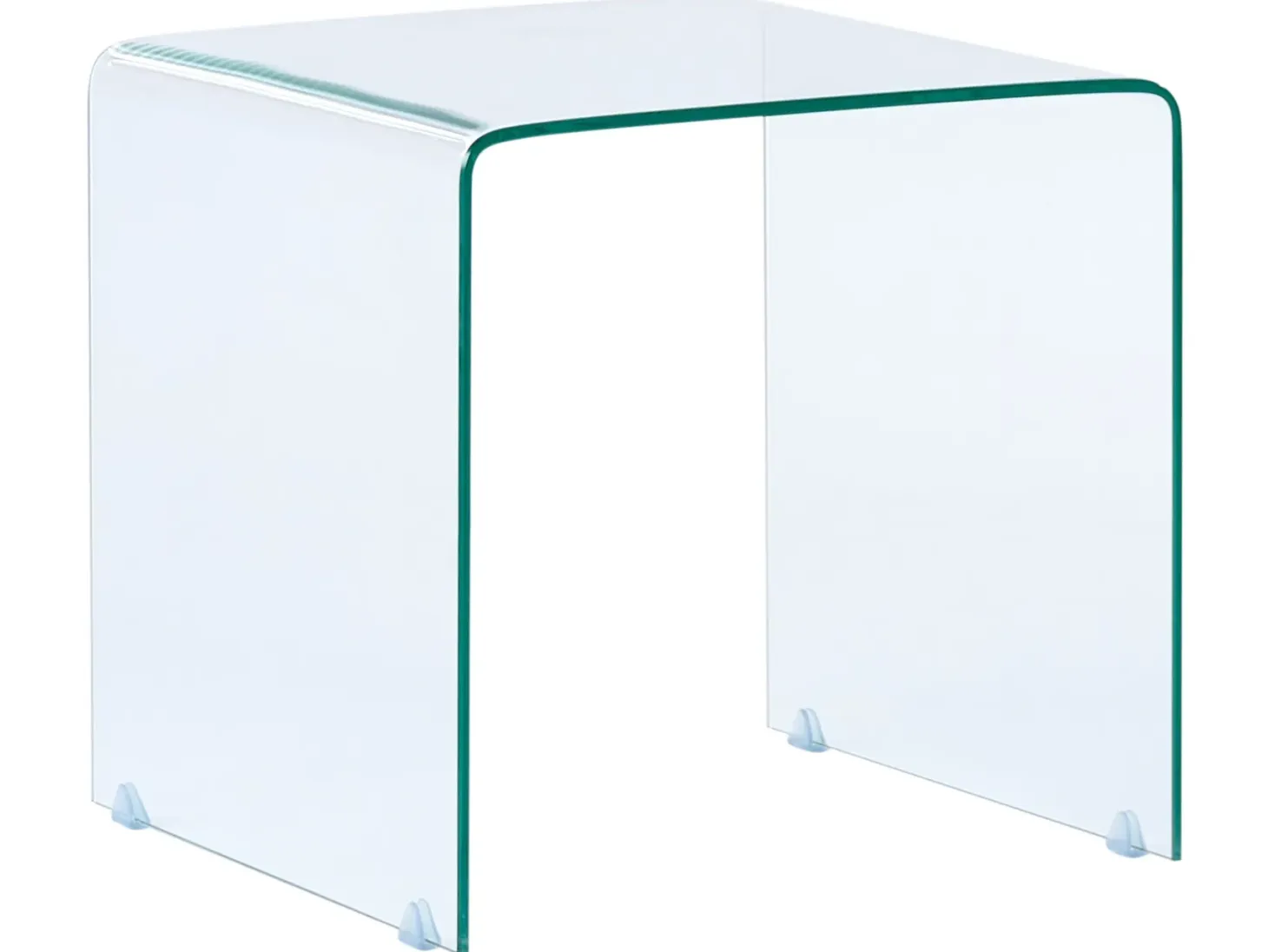 Sæt med 2 sideborde KENDALL Hærdet glas Transparent
