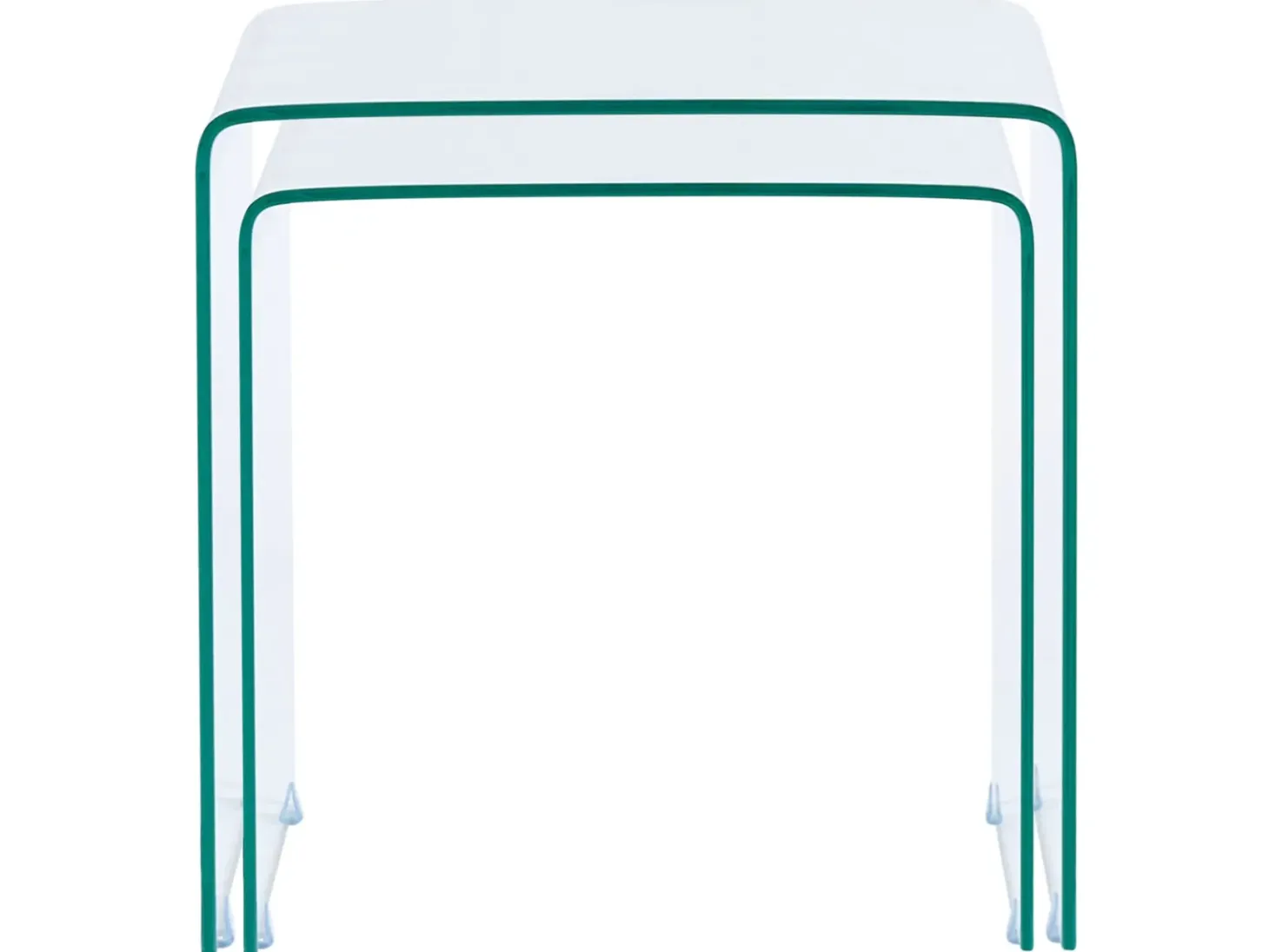 Sæt med 2 sideborde KENDALL Hærdet glas Transparent