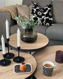 Sæt med 3 sofaborde MELODY Lysebrun