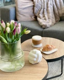 Sæt med 3 sofaborde MELODY Lysebrun