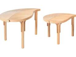 Sæt med 2 sofaborde PARALIA Rattan Naturlig