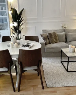 Sæt med 2 spisebordsstole ABEE Brun/grå