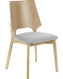 Sæt med 2 spisebordsstole ABEE Lysebrun