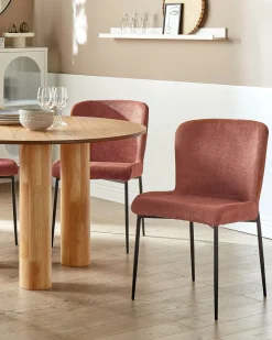 Sæt med 2 spisebordsstole ADA Brun