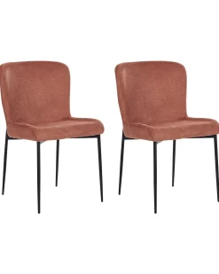 Sæt med 2 spisebordsstole ADA Brun