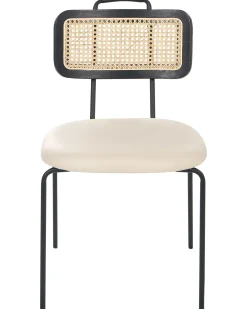 Sæt med 2 spisebordsstole ADELANTO Metal Lys Beige