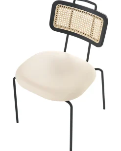 Sæt med 2 spisebordsstole ADELANTO Metal Lys Beige