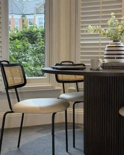 Sæt med 2 spisebordsstole ADELANTO Metal Lys Beige