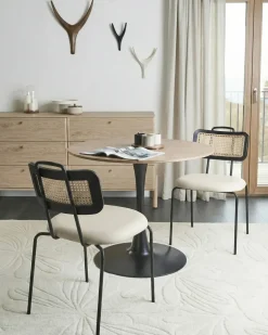 Sæt med 2 spisebordsstole ADELANTO Metal Lys Beige