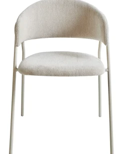 Sæt med 2 spisebordsstole ALANSON Chenille Lys Beige