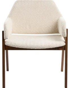 Sæt med 2 spisebordsstole ALBION Boucle Lys Beige