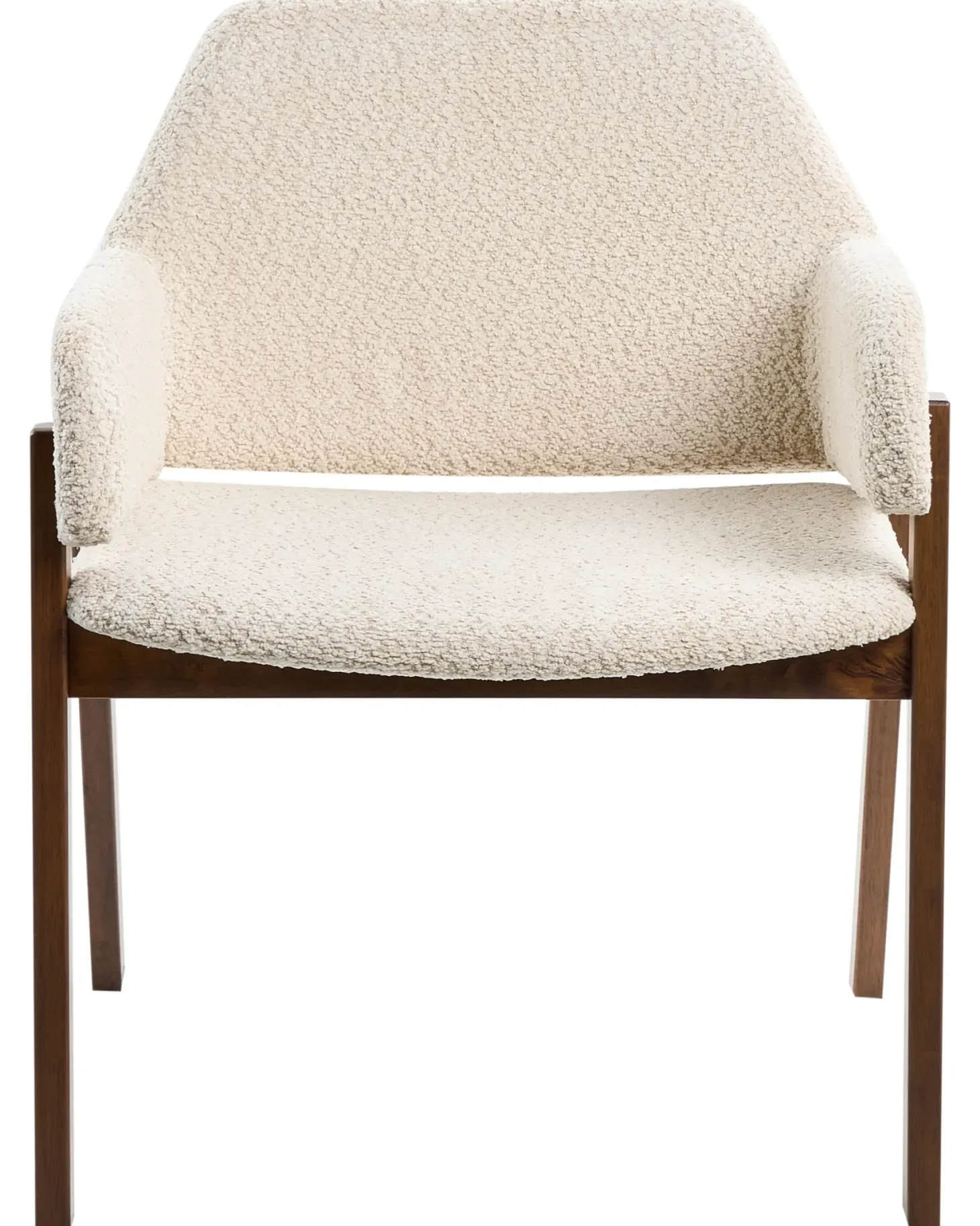Sæt med 2 spisebordsstole ALBION Boucle Lys Beige