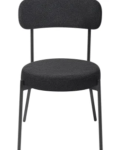 Sæt med 2 spisebordsstole ALLISON Boucle Sort