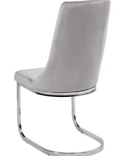 Sæt med 2 spisebordsstole ALTOONA Velour Grå