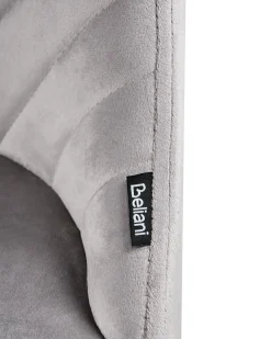 Sæt med 2 spisebordsstole ALTOONA Velour Grå