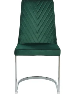 Sæt med 2 spisebordsstole ALTOONA Velour Smaragdgrøn