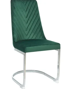 Sæt med 2 spisebordsstole ALTOONA Velour Smaragdgrøn
