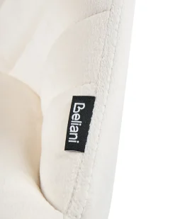 Sæt med 2 spisebordsstole ALTOONA Velour Cremehvid