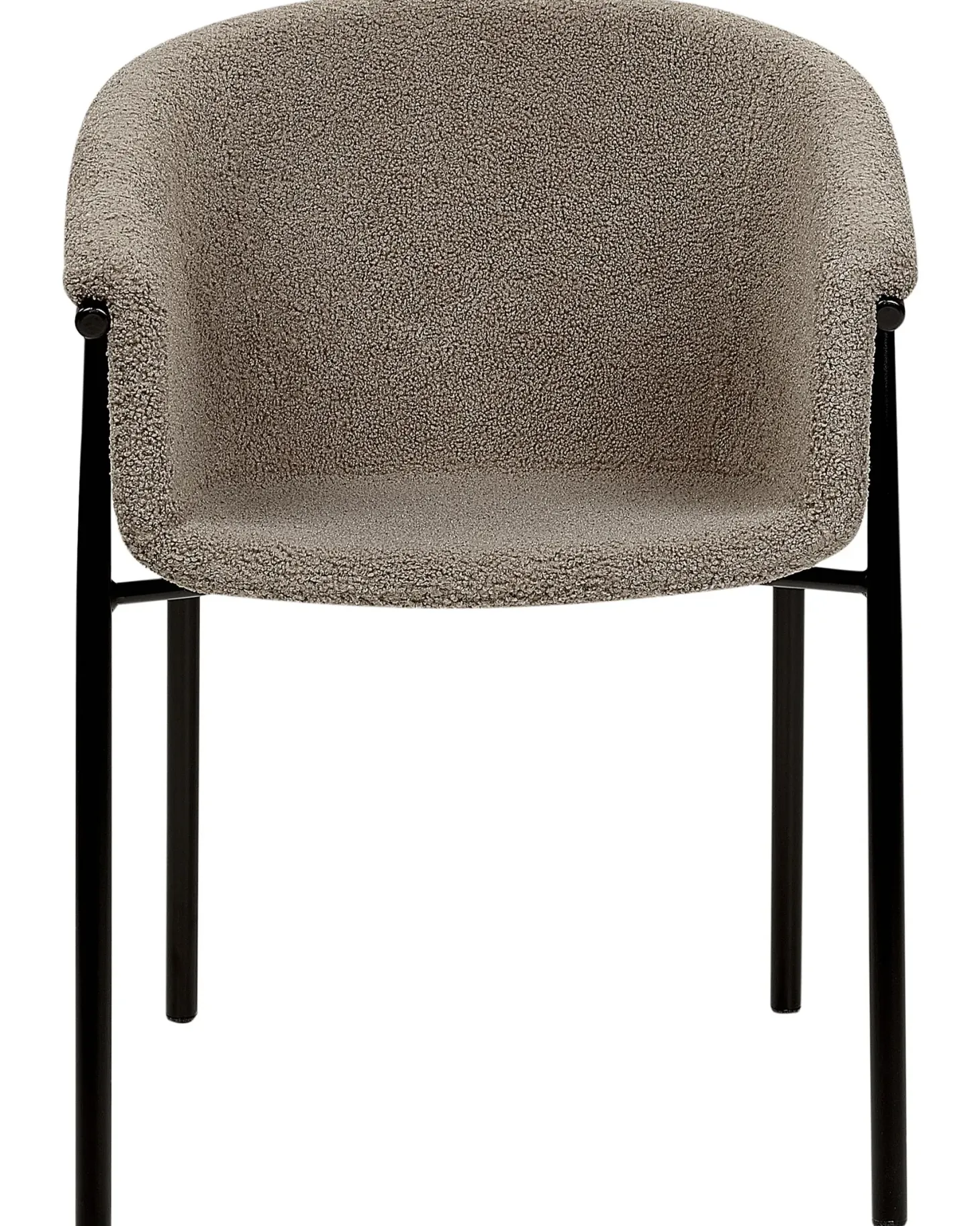 Sæt med 2 spisebordsstole AMES Boucle Brungrå