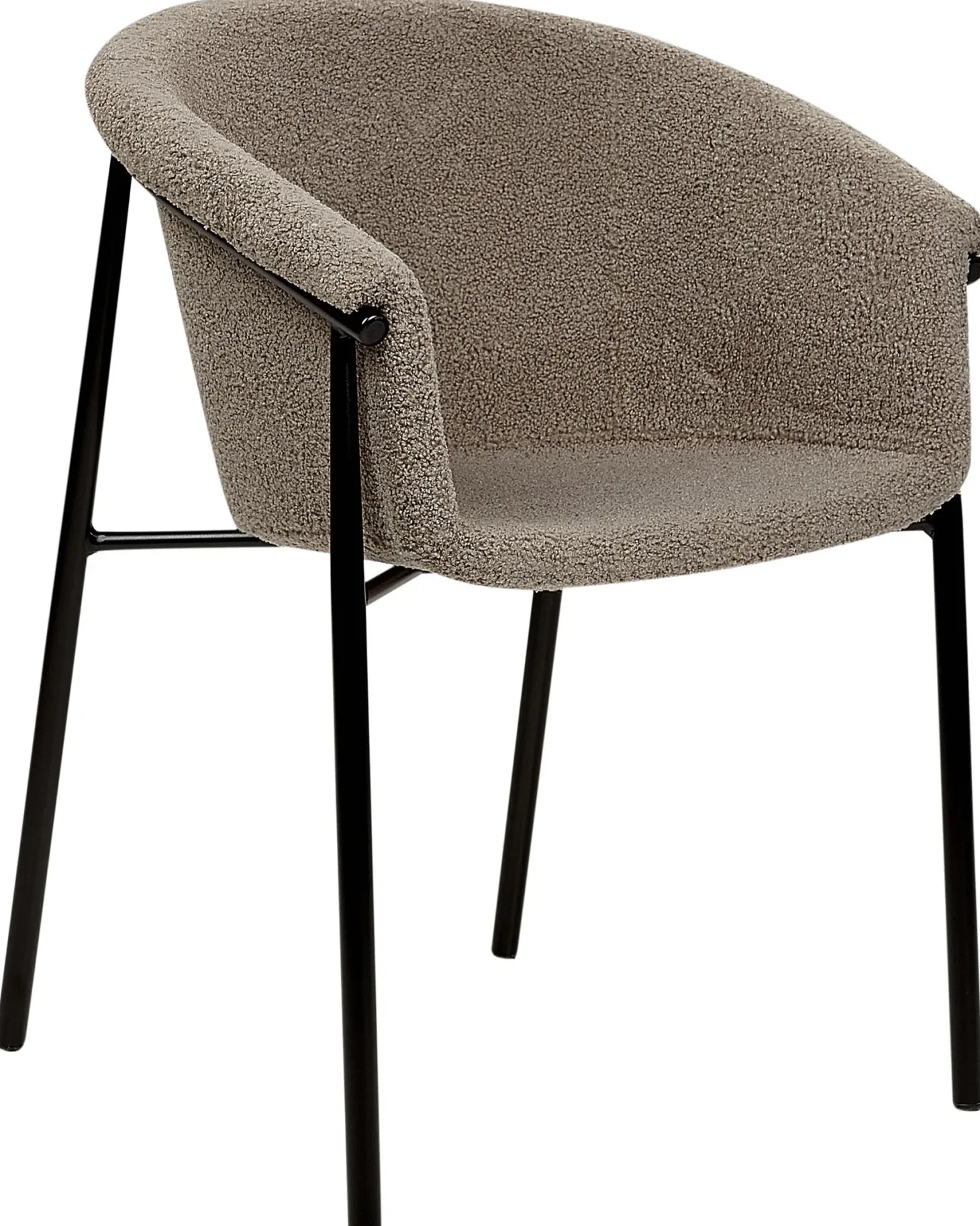 Sæt med 2 spisebordsstole AMES Boucle Brungrå