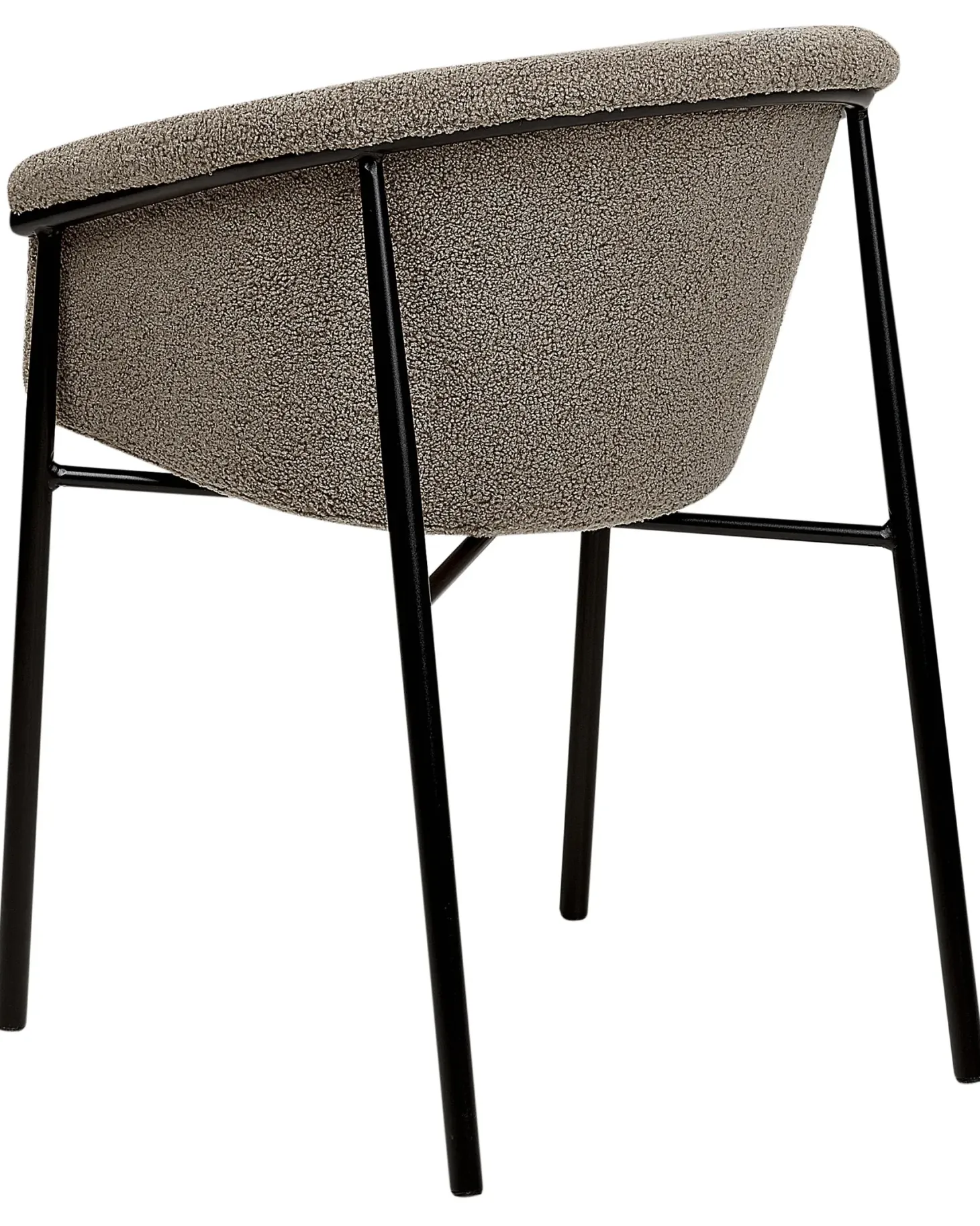 Sæt med 2 spisebordsstole AMES Boucle Brungrå