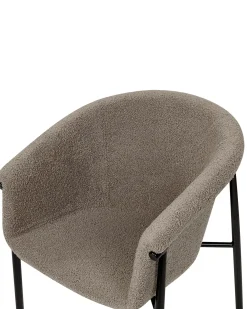 Sæt med 2 spisebordsstole AMES Boucle Brungrå