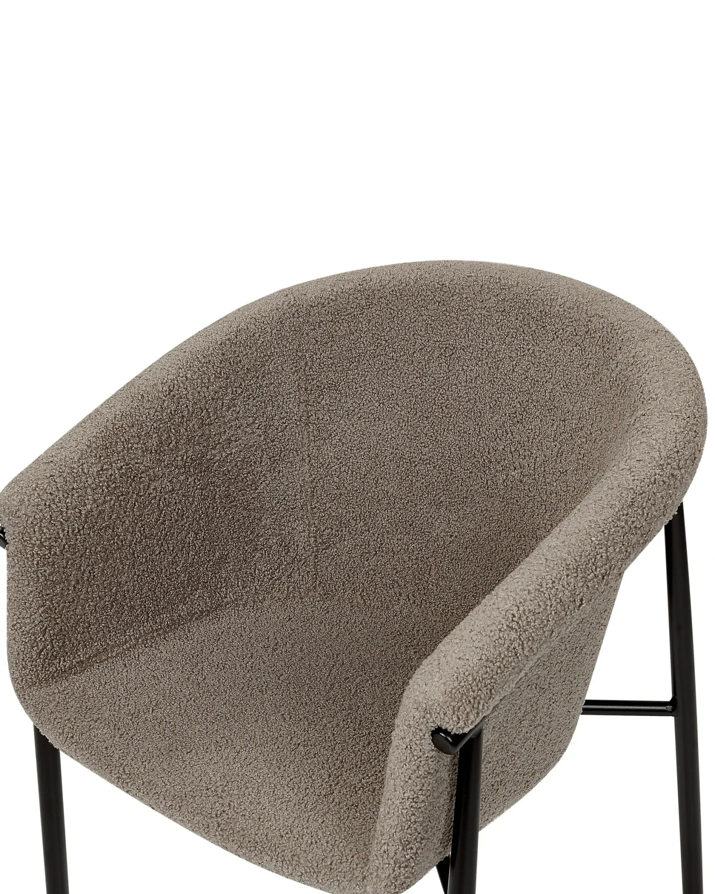 Sæt med 2 spisebordsstole AMES Boucle Brungrå