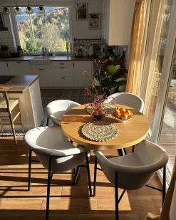 Sæt med 2 spisebordsstole AMES Lys Beige