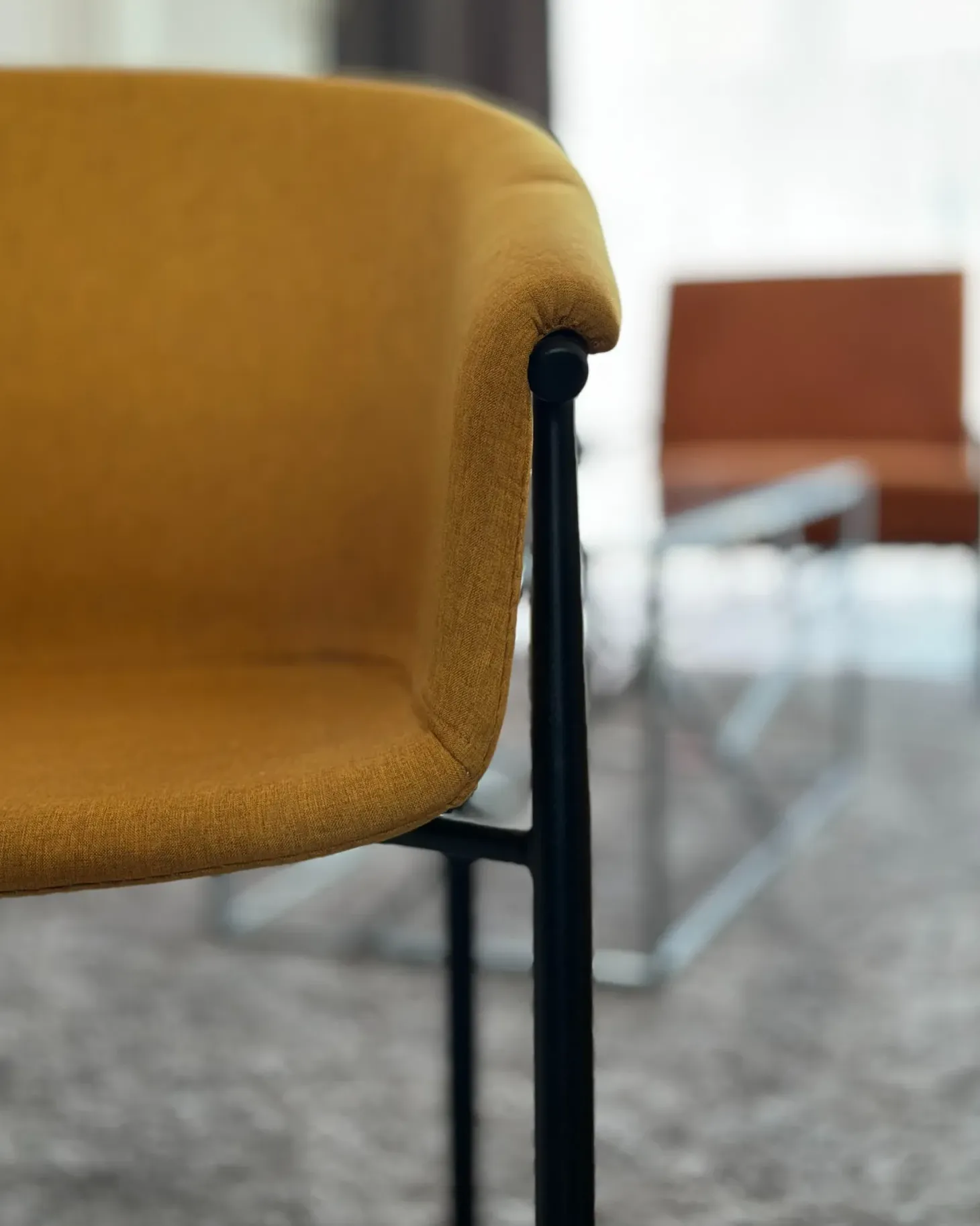 Sæt med 2 spisebordsstole AMES Orange