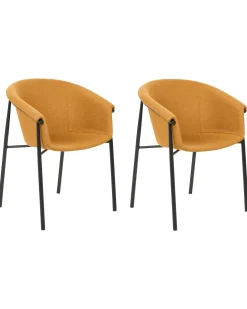 Sæt med 2 spisebordsstole AMES Orange