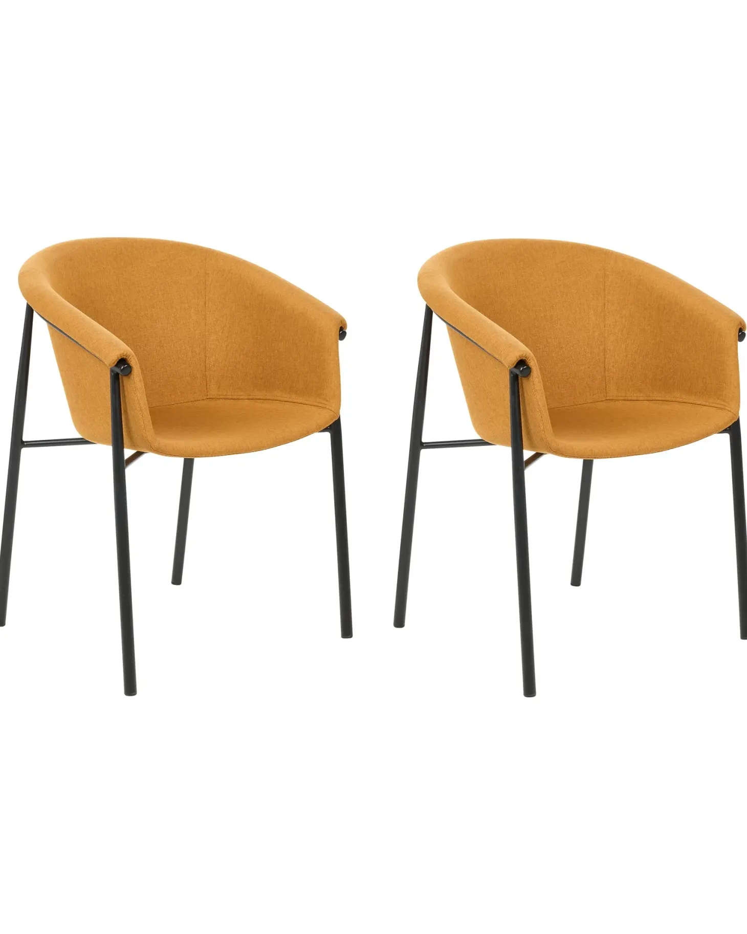 Sæt med 2 spisebordsstole AMES Orange