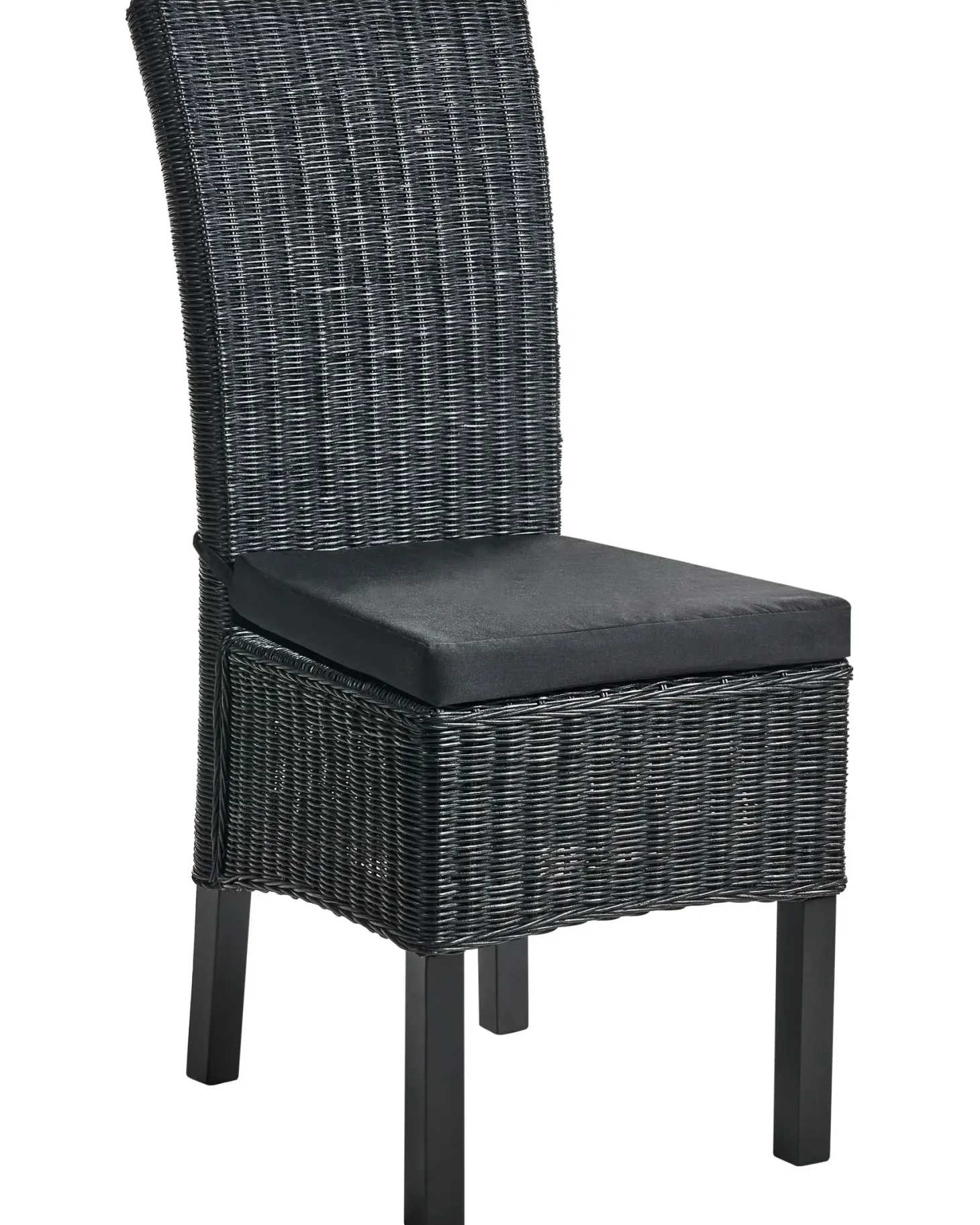 Sæt med 2 spisebordsstole ANDES Rattan Sort
