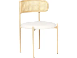 Sæt med 2 spisebordsstole ANDOVER Metal Lys Beige