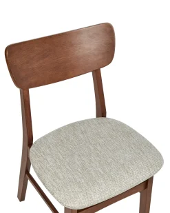 Sæt med 2 spisebordsstole ANOKA Træ Brun/beige