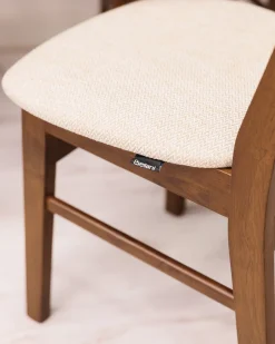 Sæt med 2 spisebordsstole ANOKA Træ Brun/beige