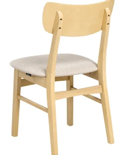 Sæt med 2 spisebordsstole ANOKA Træ Lysebrun/beige
