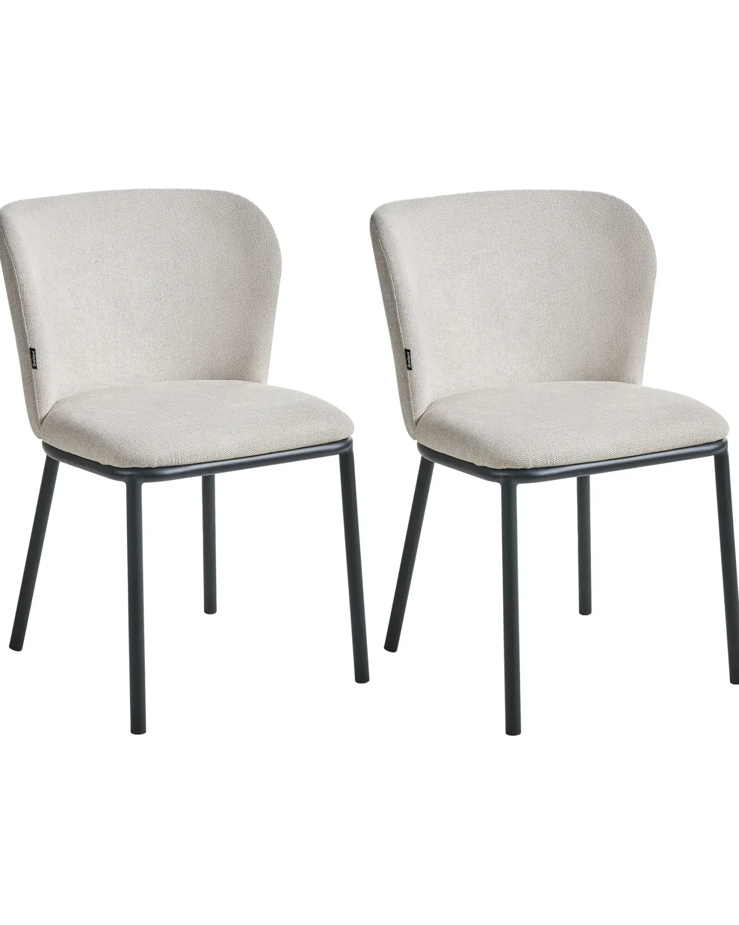 Sæt med 2 spisebordsstole ARTESIA Lys Beige