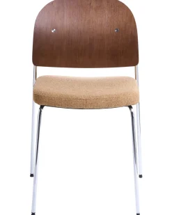 Sæt med 2 spisebordsstole ASHCROFT Metal Orange/mørkebrun