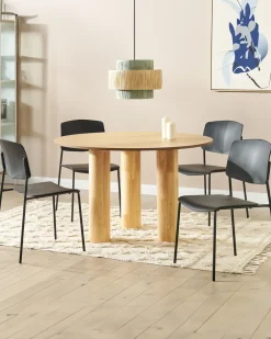 Sæt med 4 spisebordsstole ASTORIA Sort