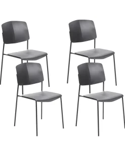 Sæt med 4 spisebordsstole ASTORIA Sort