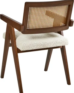 Sæt med 2 spisebordsstole AVA Træ Brun/lys beige