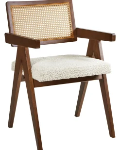 Sæt med 2 spisebordsstole AVA Træ Brun/lys beige