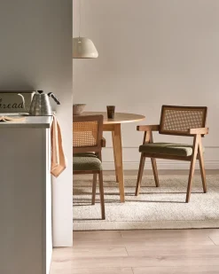 Sæt med 2 spisebordsstole AVA Træ Brun / Grøn