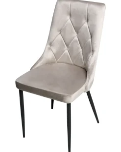 Sæt med 2 spisebordsstole AVENIR Velour Brungrå