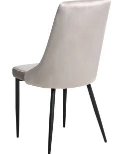 Sæt med 2 spisebordsstole AVENIR Velour Brungrå