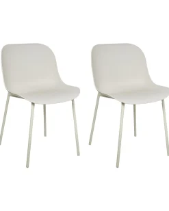 Sæt med 2 spisebordsstole BELOIT Lys Beige