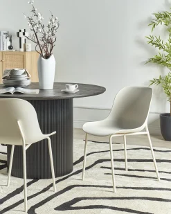 Sæt med 2 spisebordsstole BELOIT Lys Beige