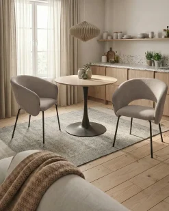 Sæt med 2 spisebordsstole BLAKELY Brungrå