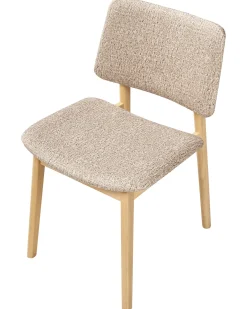 Sæt med 2 spisebordsstole BLANE Boucle Lysebrun/taupe